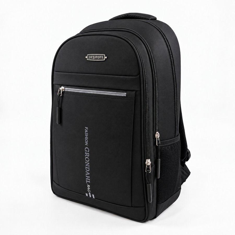 Campus Sport Backpack – Multi-compartment daypack, Black – custom OEM bag by NORYAQ