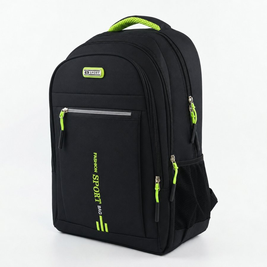 Campus Sport Backpack – Multi-compartment daypack, Lime – custom OEM bag by NORYAQ