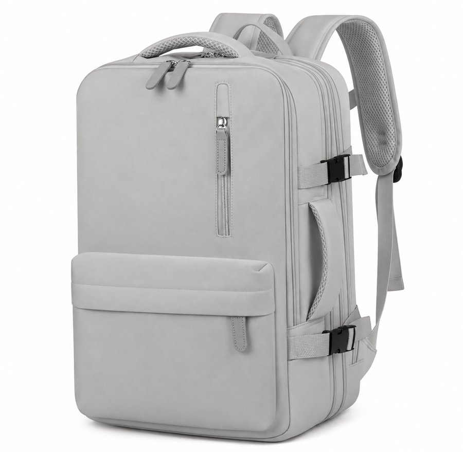 Travel Expandable Backpack – Commuter and travel pack, Gray – custom OEM bag by NORYAQ