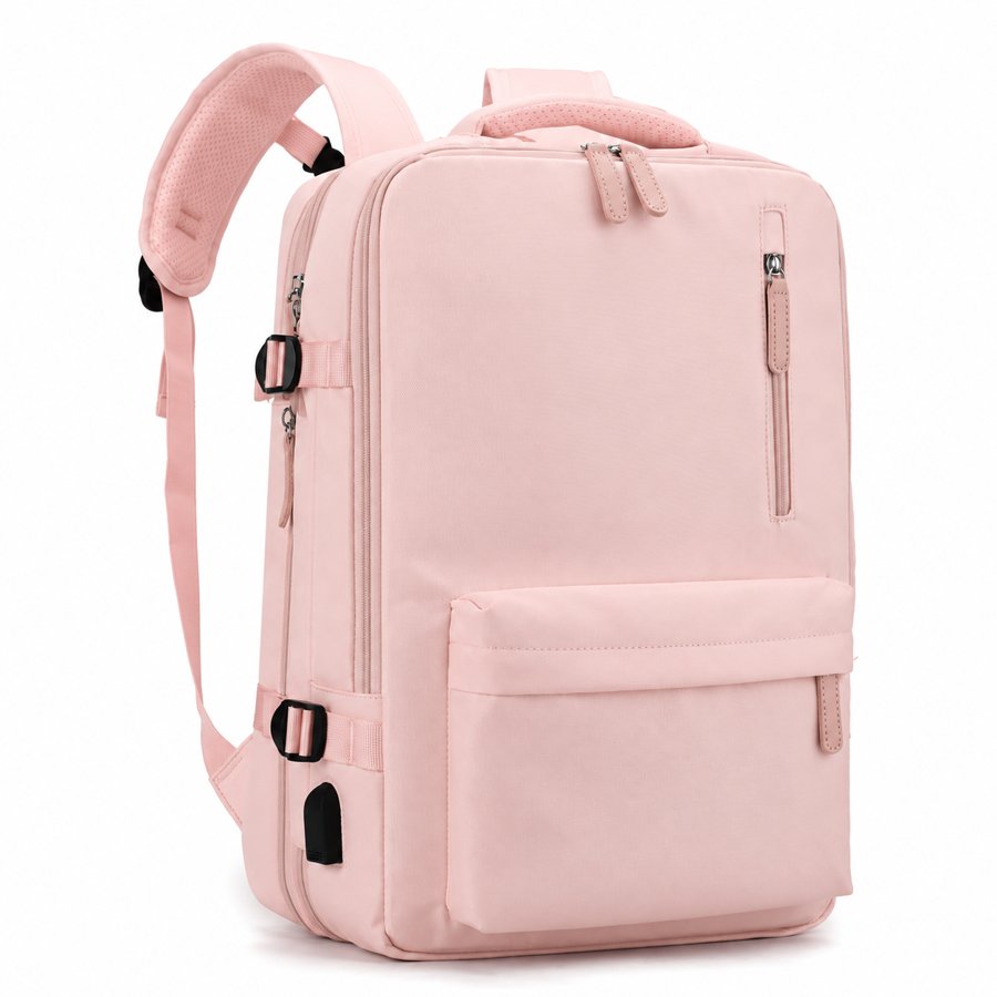Travel Expandable Backpack – Commuter and travel pack, Pink – custom OEM bag by NORYAQ